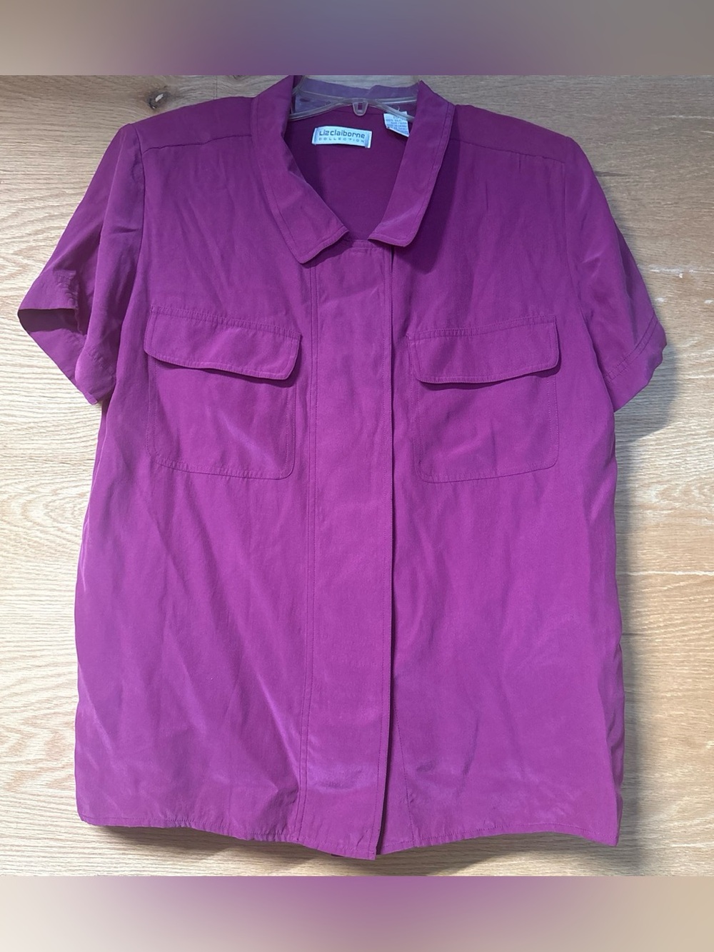 Liz Claiborne Silk Blouse in Deep Fuchsia